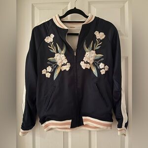 Embroidered bomber jacket